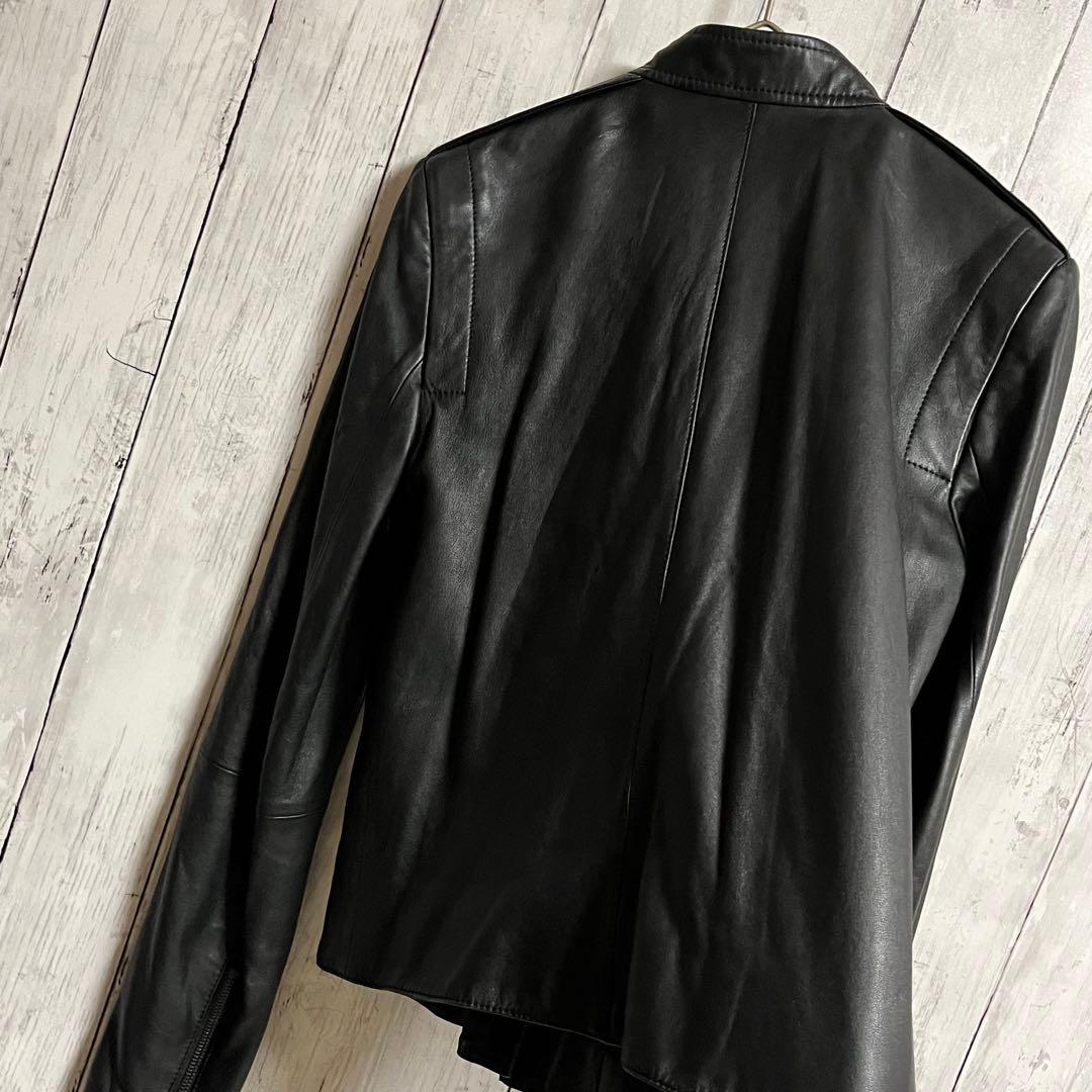 セオリー 羊革 シングル レザージャケット BAVEWICK ブラック S