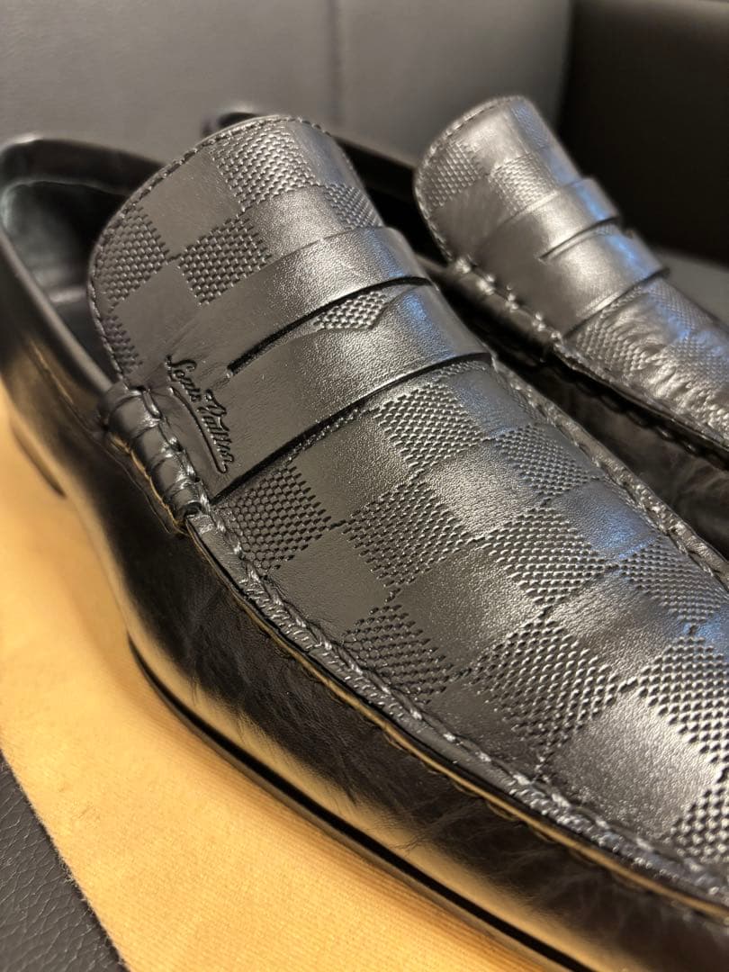 LOUIS VUITTON ルイヴィトン　ダミエローファーシューズ　24.5㎝