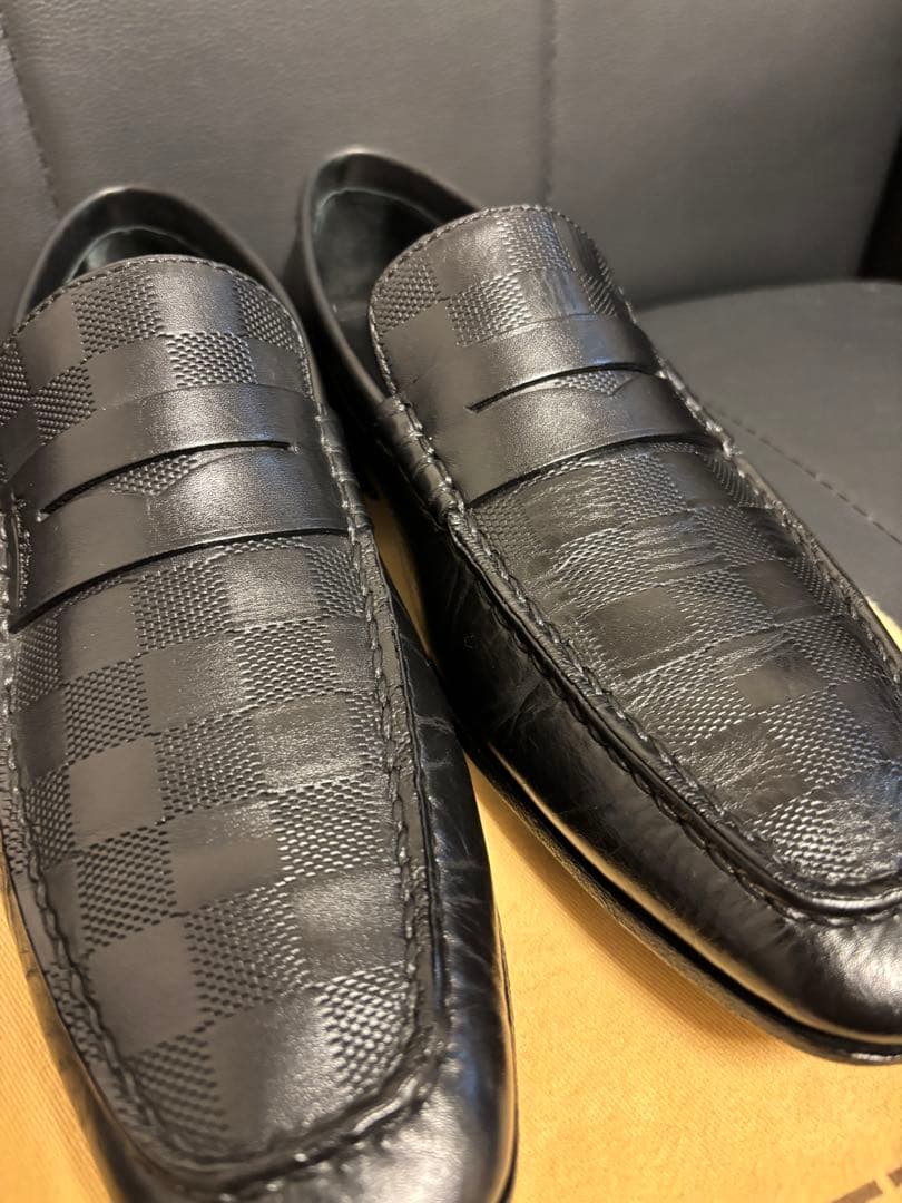 LOUIS VUITTON ルイヴィトン　ダミエローファーシューズ　24.5㎝