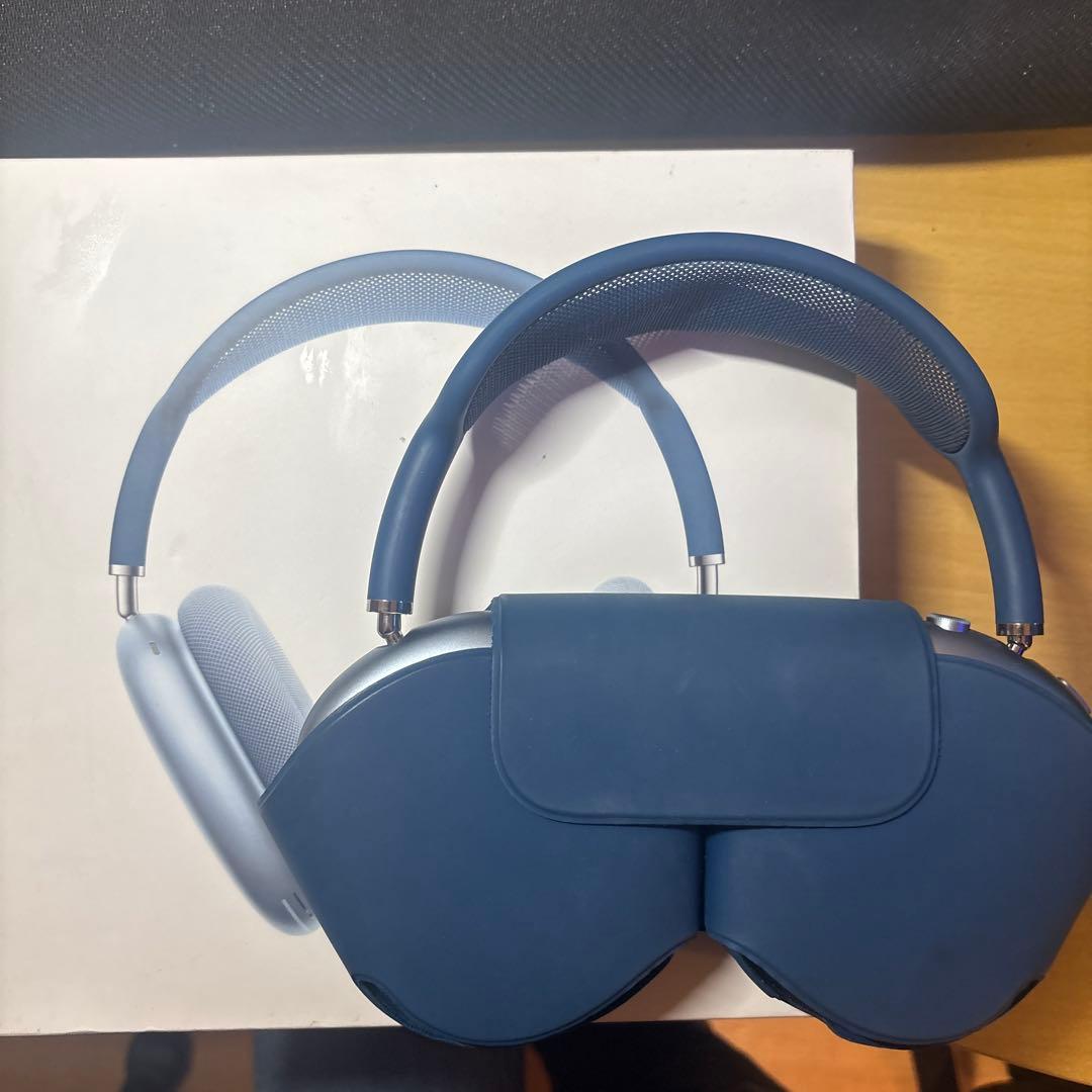 AirPods Maxブルー、外箱付き