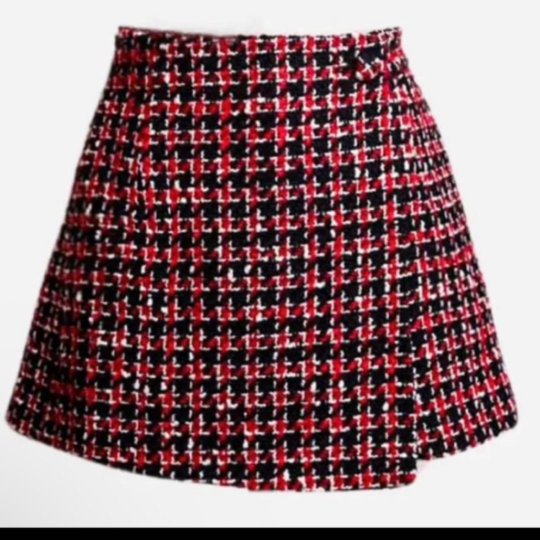 シェリエ　sheller ツイードミニスカート