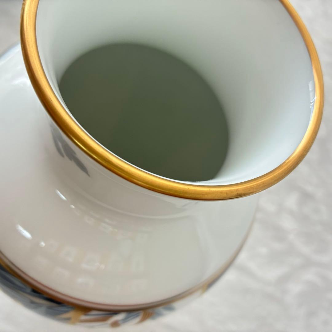 【大倉陶園】フランクリン ポーセリン 四君子之内 竹 花瓶