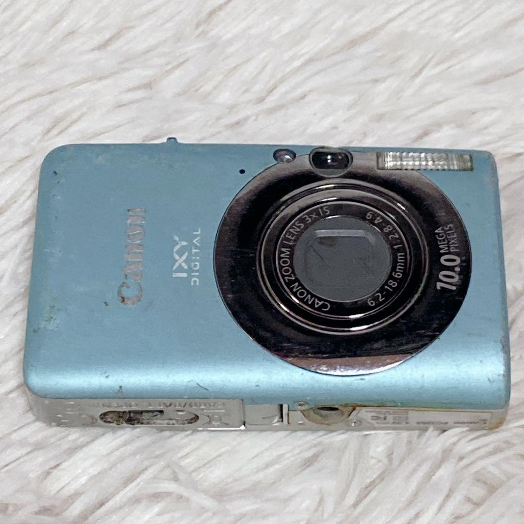 【希少】 CanonキャノンIXY DIGITAL 110 IS デジカメ 水色