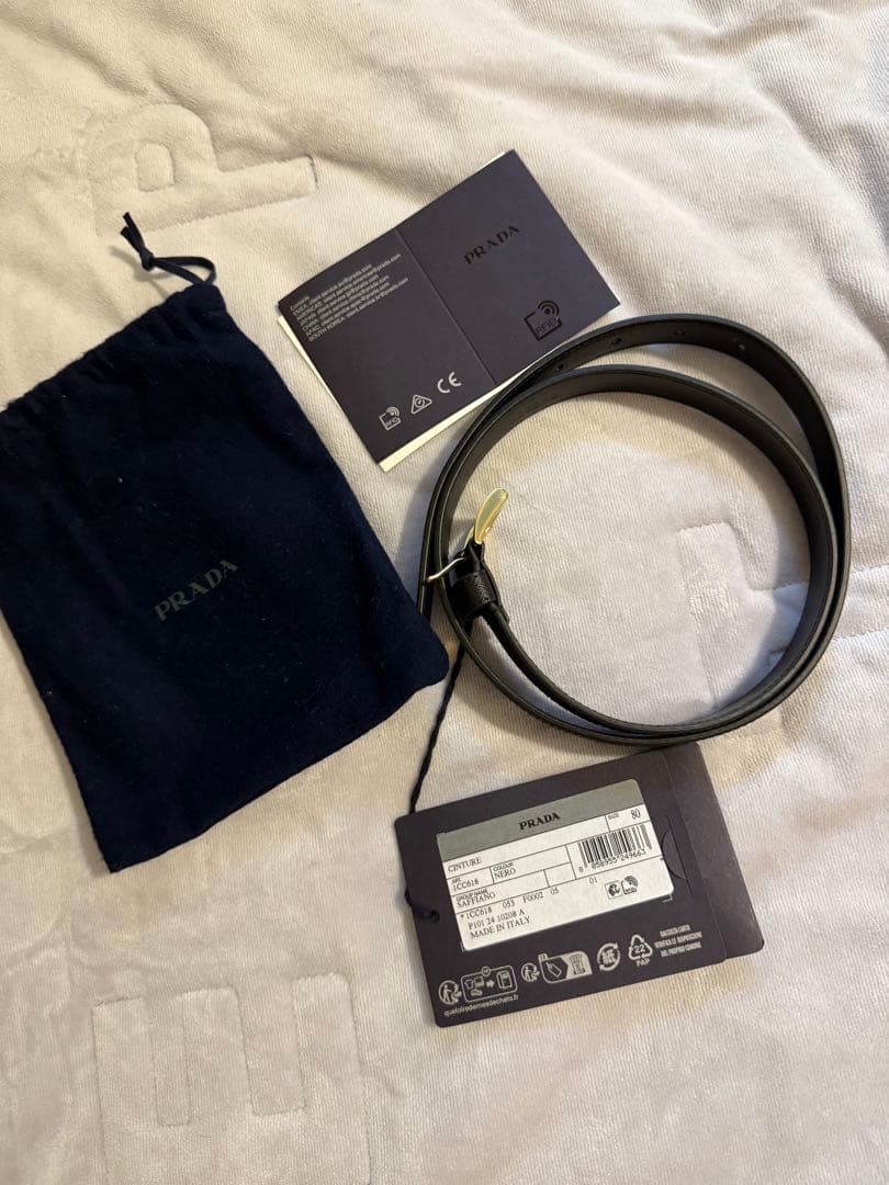 PRADA サフィアーノレザー ベルト 80サイズ