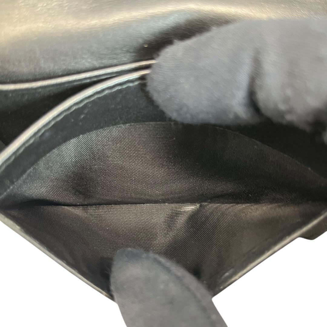 極美✨プラダ カードケース 名刺入れ ミニ財布 ヴィッテロムーブ ロゴ金具 黒