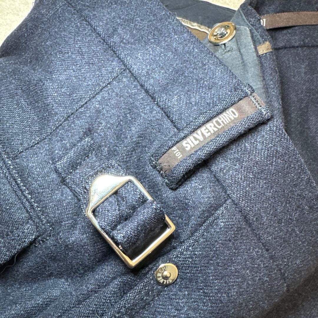 18 極美品　PT01 ピーティーゼロウーノ　スラックス　ネイビー　46 M