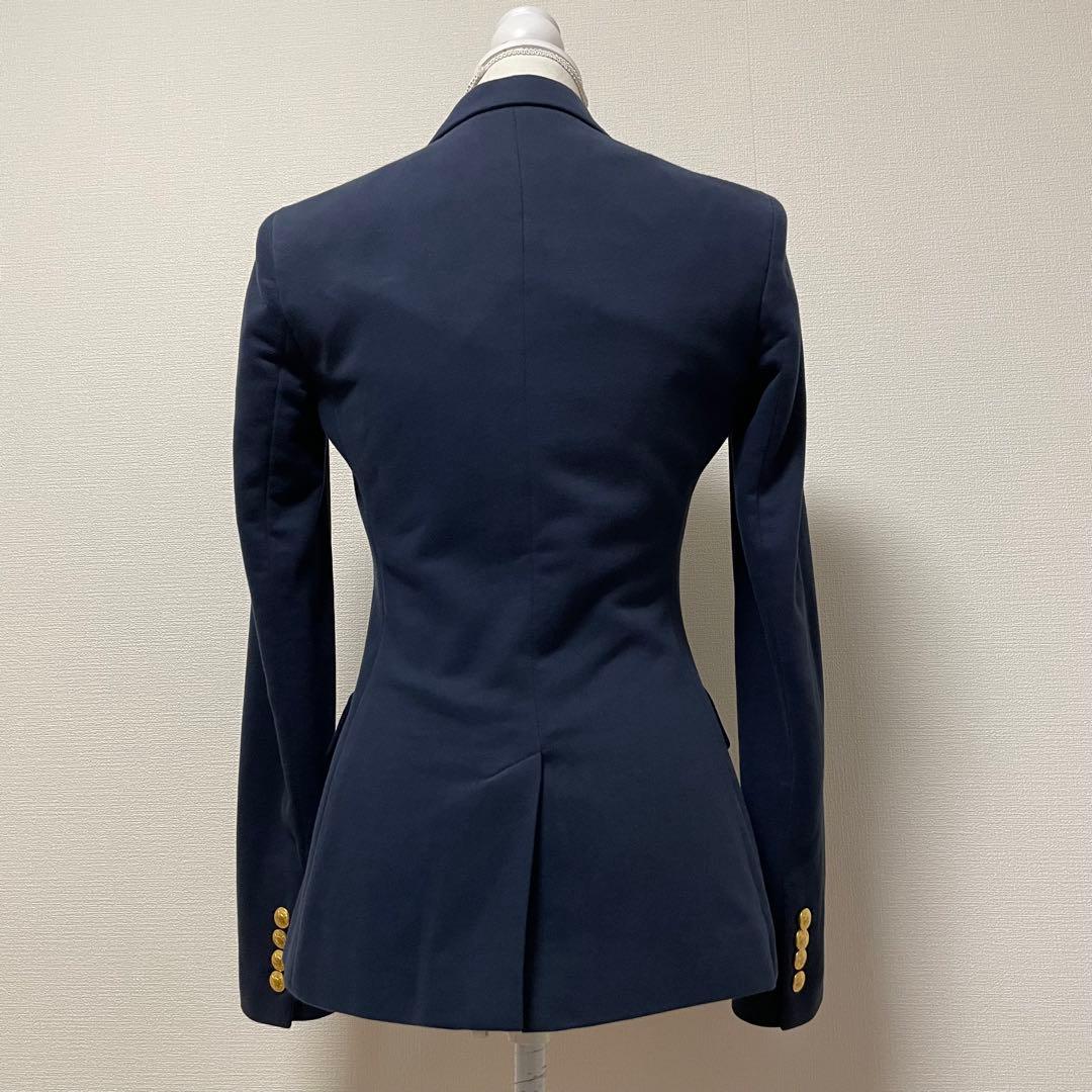 ポロラルフローレン　紺ブレ　金ボタン　刺繍　ネイビー　肩パッドあり　Mサイズ