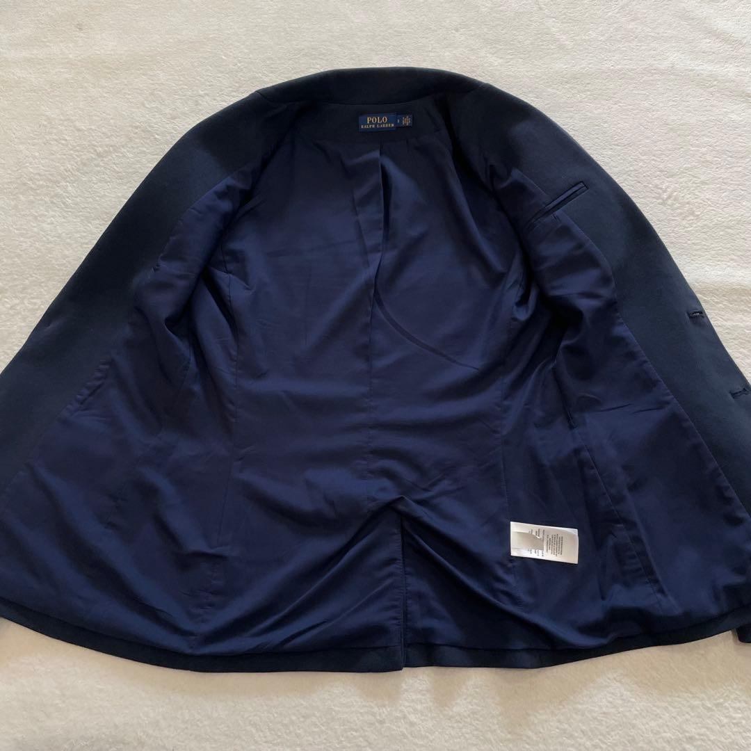 ポロラルフローレン　紺ブレ　金ボタン　刺繍　ネイビー　肩パッドあり　Mサイズ