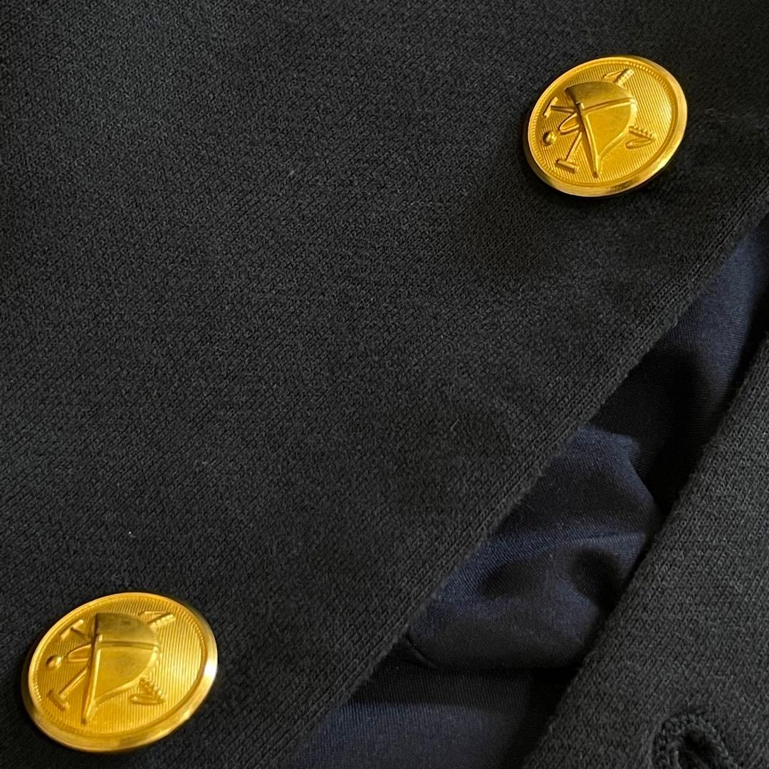 ポロラルフローレン　紺ブレ　金ボタン　刺繍　ネイビー　肩パッドあり　Mサイズ