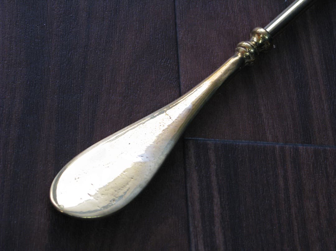 【デッドストック】吉田三郎商店真鍮ロング靴べら♪シューホーンソリッドブラス148