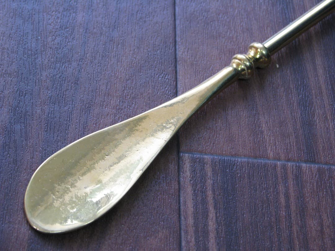 【デッドストック】吉田三郎商店真鍮ロング靴べら♪シューホーンソリッドブラス148