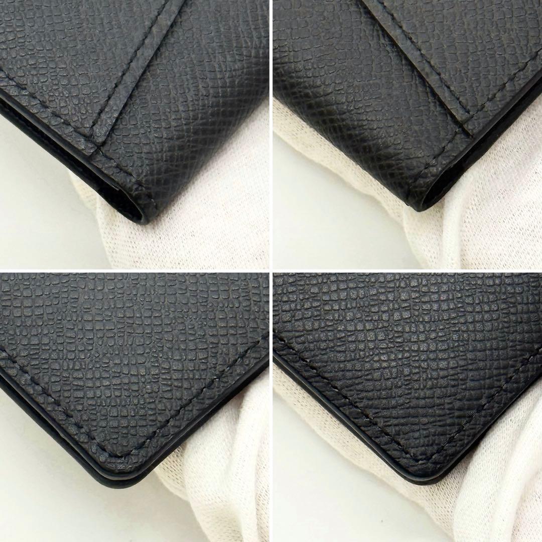 ✨超極美品✨ルイヴィトン タイガ 名刺 カード入れ LVロゴ ブラック 黒 牛革