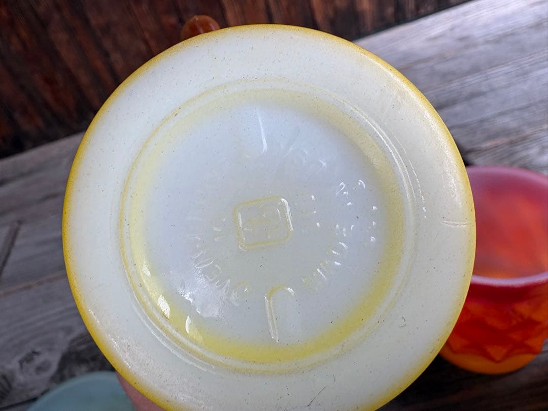 Fire-King ファイアーキングマグカップ4個　ファイアーキング灰皿セット