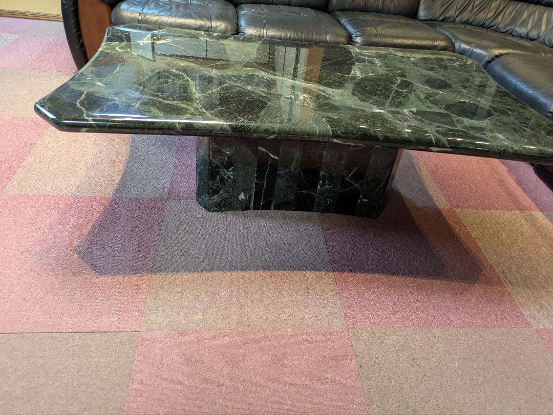 豆しば様 大理石テーブル　本革ソファー　引取限定