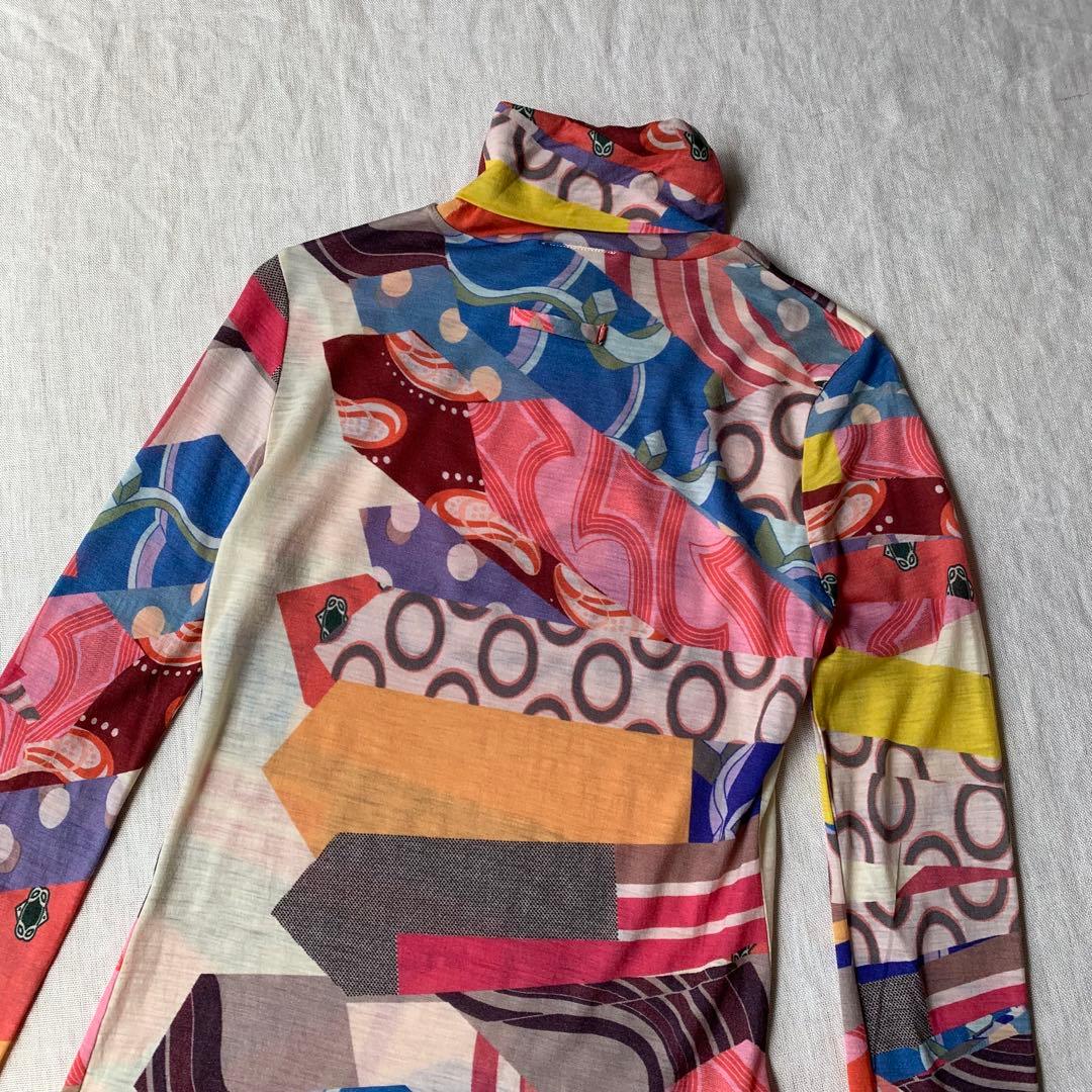 ジャンポールゴルチエ JPG マルチカラー 総柄 ハイネック カットソー