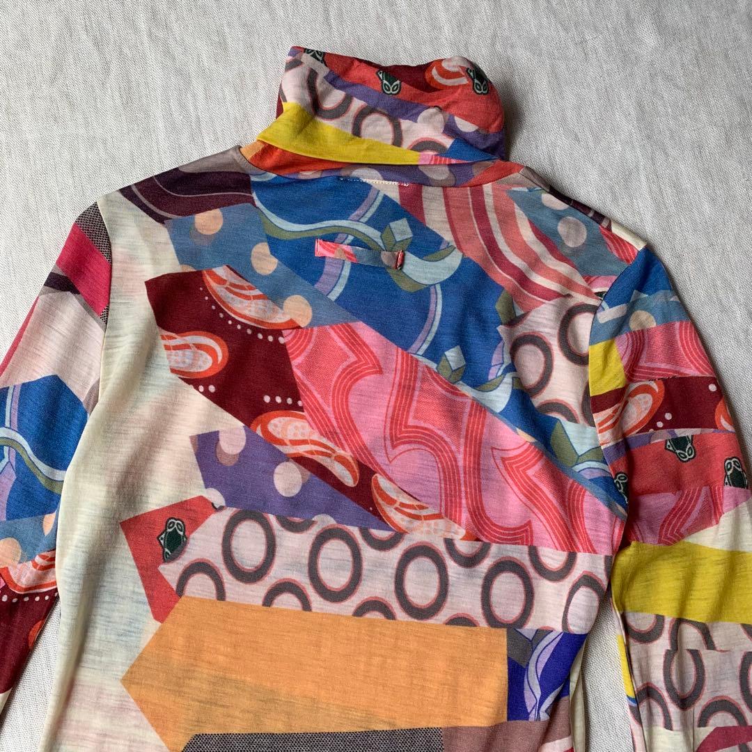 ジャンポールゴルチエ JPG マルチカラー 総柄 ハイネック カットソー