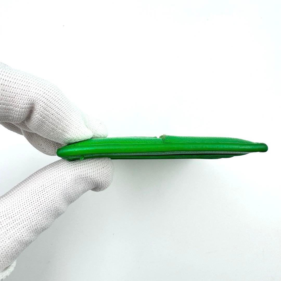 BOTTEGA VENETA カセット　名刺入れ　グリーン　本革