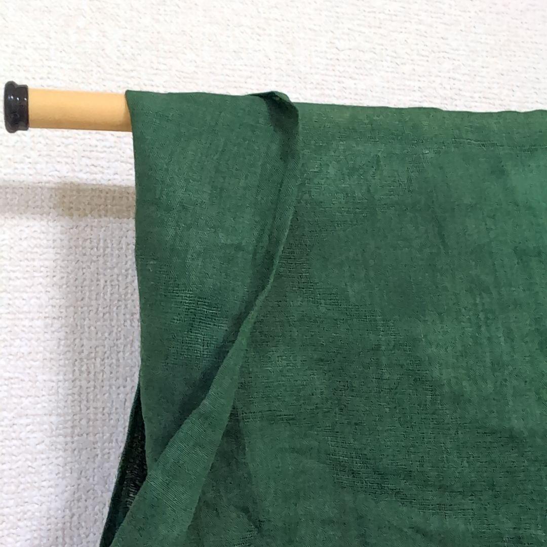 本麻　洗える長襦袢　カラー襦袢　フォレストグリーン　緑　リサイクル　ka1