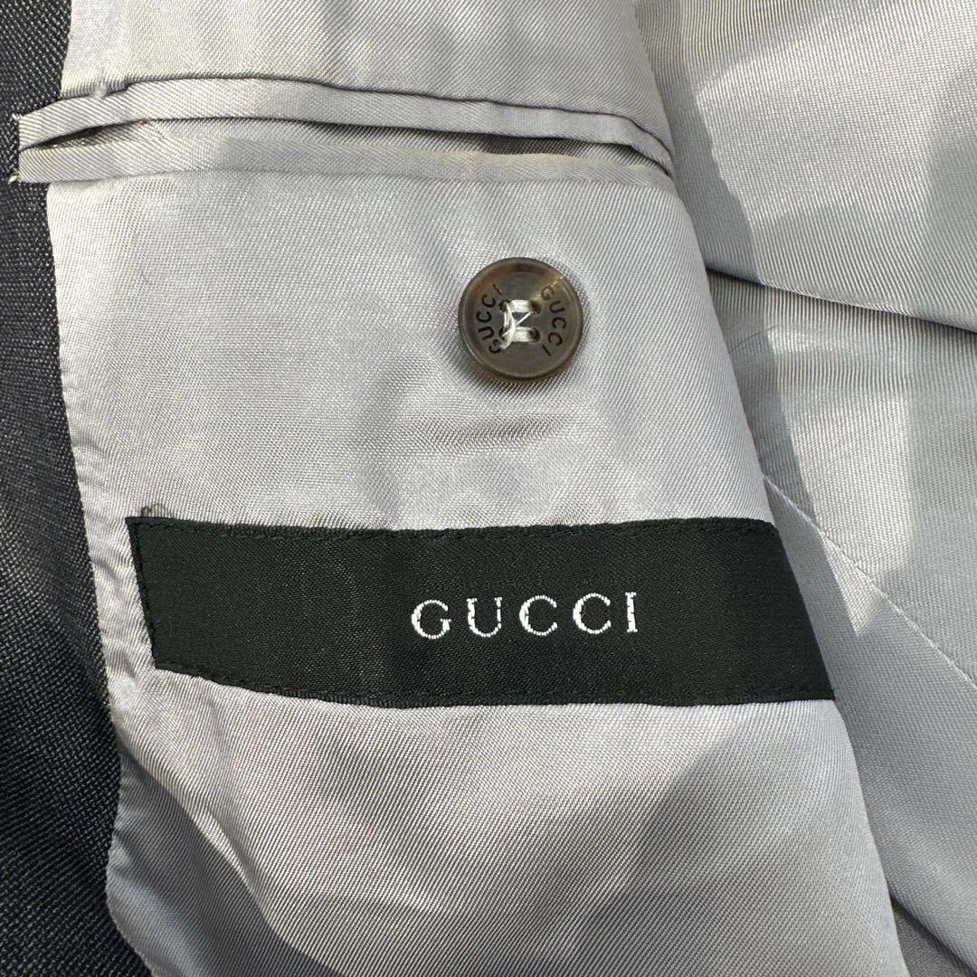 GUCCI グレー ビジネススーツ ウール＆モヘア