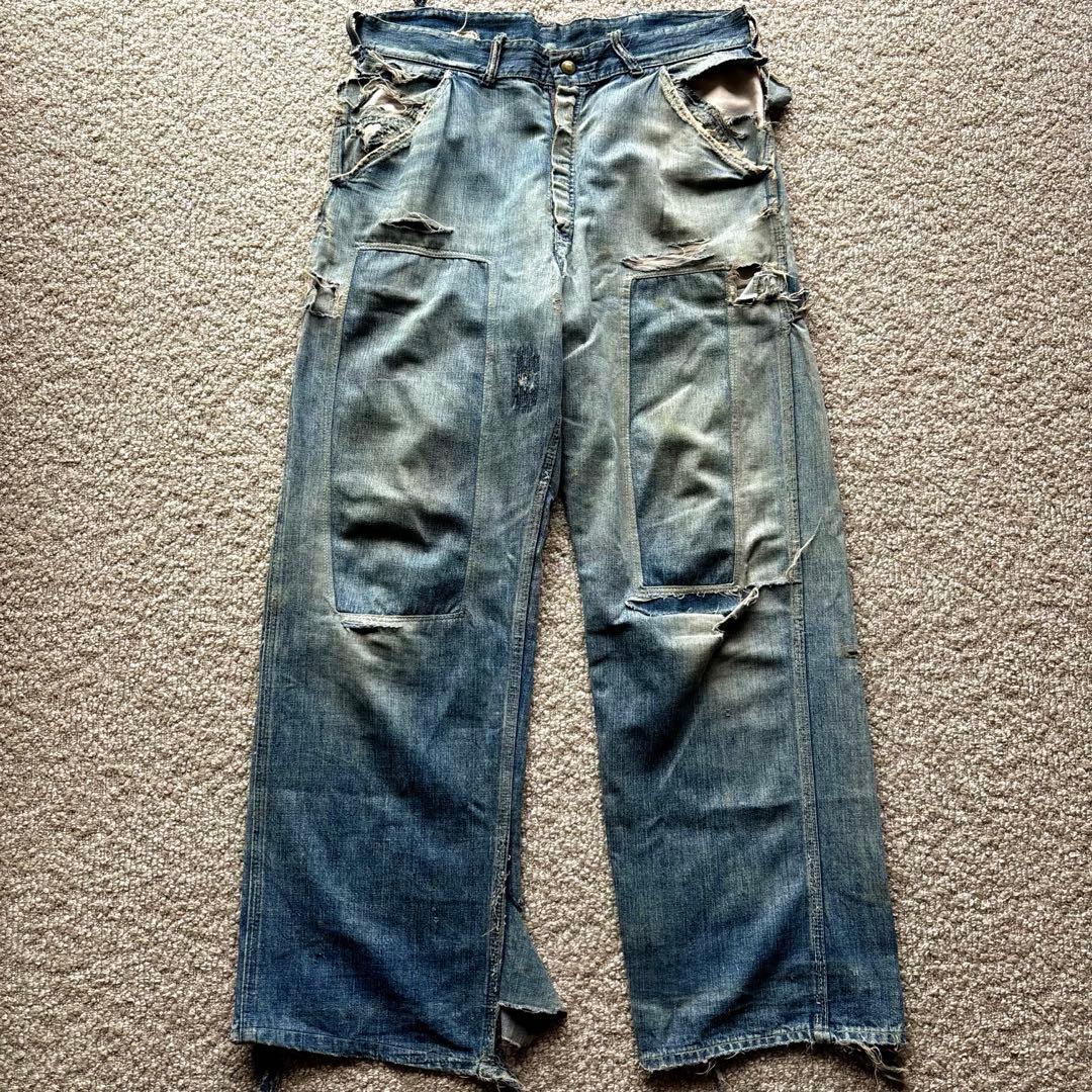 【40s】 Hercules ペインターパンツ デニム 襤褸 WALDES
