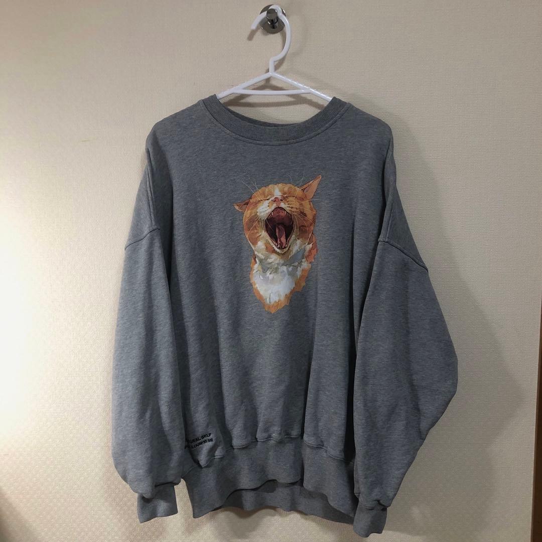 HARAPECO Neko Sweat(Akubi)-グレー