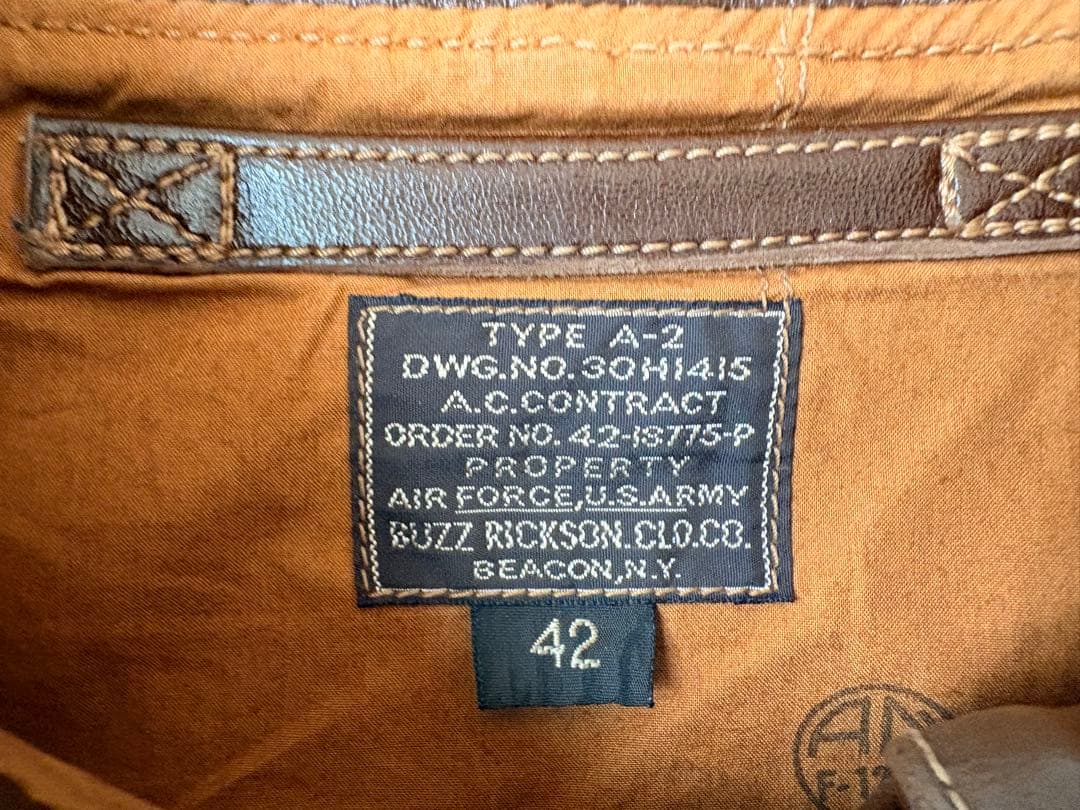 BUZZ RICKSON'S バズリクソンズA-2 赤リブBR80594