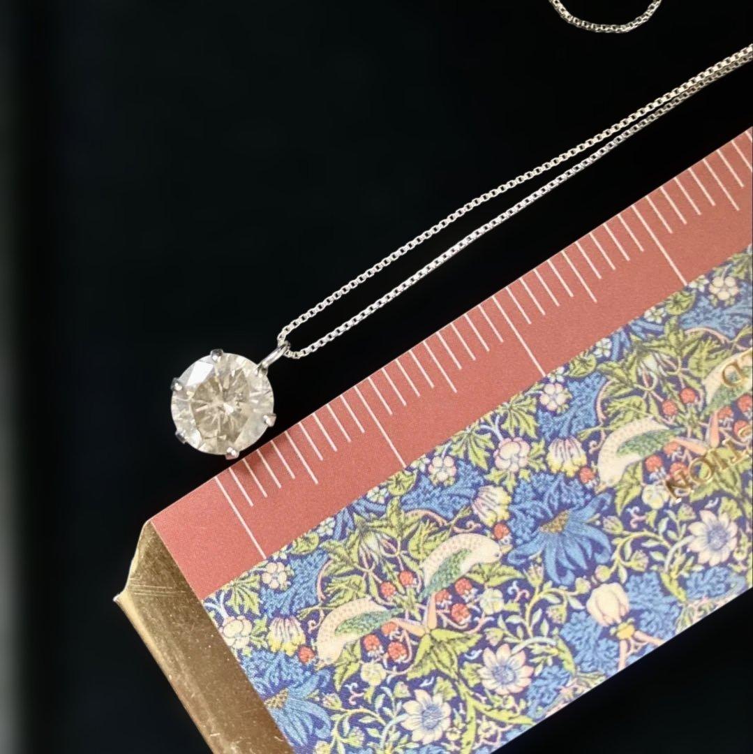 【超大粒】　一粒ダイヤネックレス