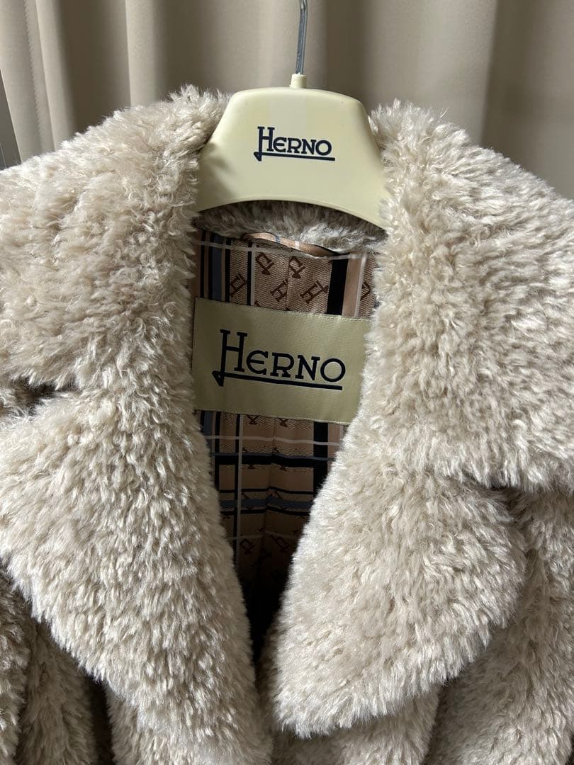 2023 HERNO ヘルノ エコファー コート 42 L