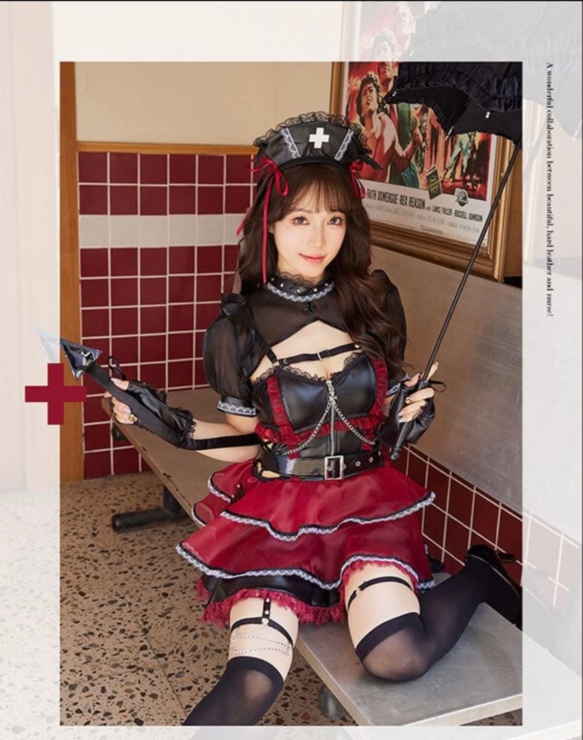 マリームーン ホーンテッドブラックレザーナース