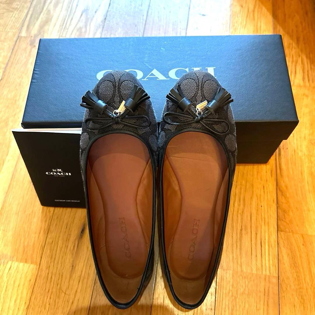 ゆりちんです。COACH フラットシューズ ブラック
