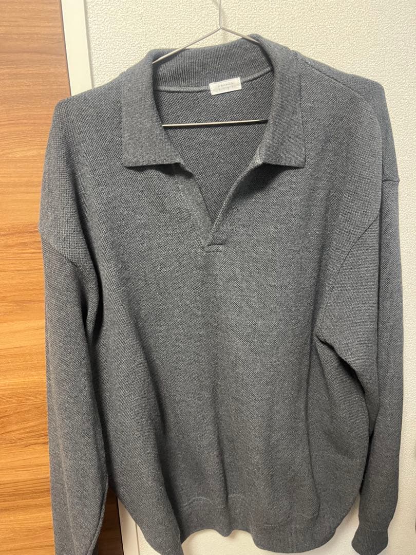 トップス crepuscule Co/wo moss stitch skipper