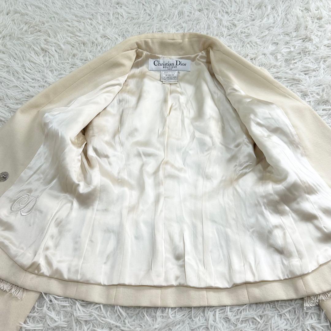 12742✨クリスチャンディオール ガリアーノ期 フリンジ テーラードジャケット