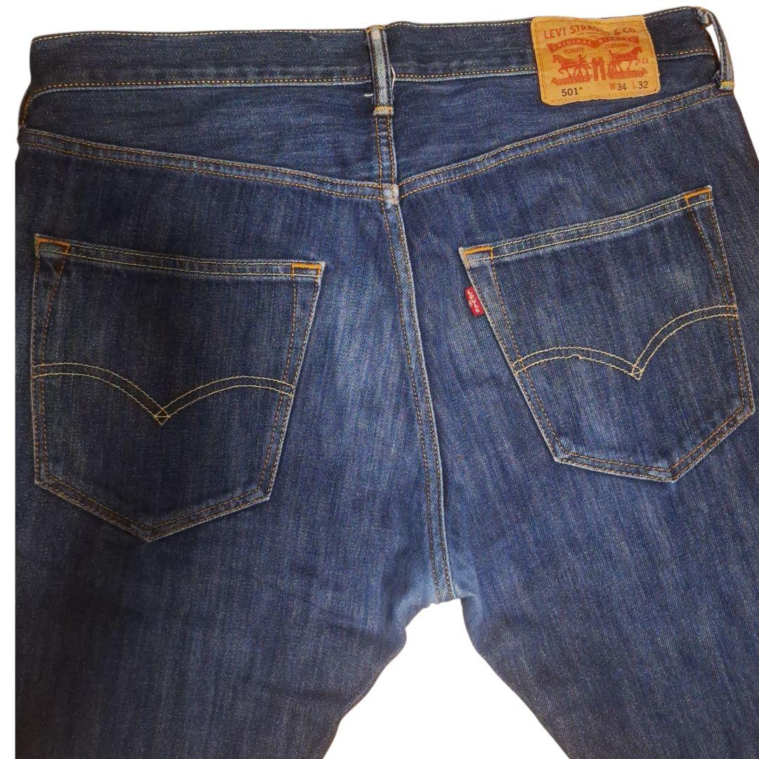 Levi's 501W34 赤耳 ストレートデニム濃紺【値下げ 金,土,日限定】