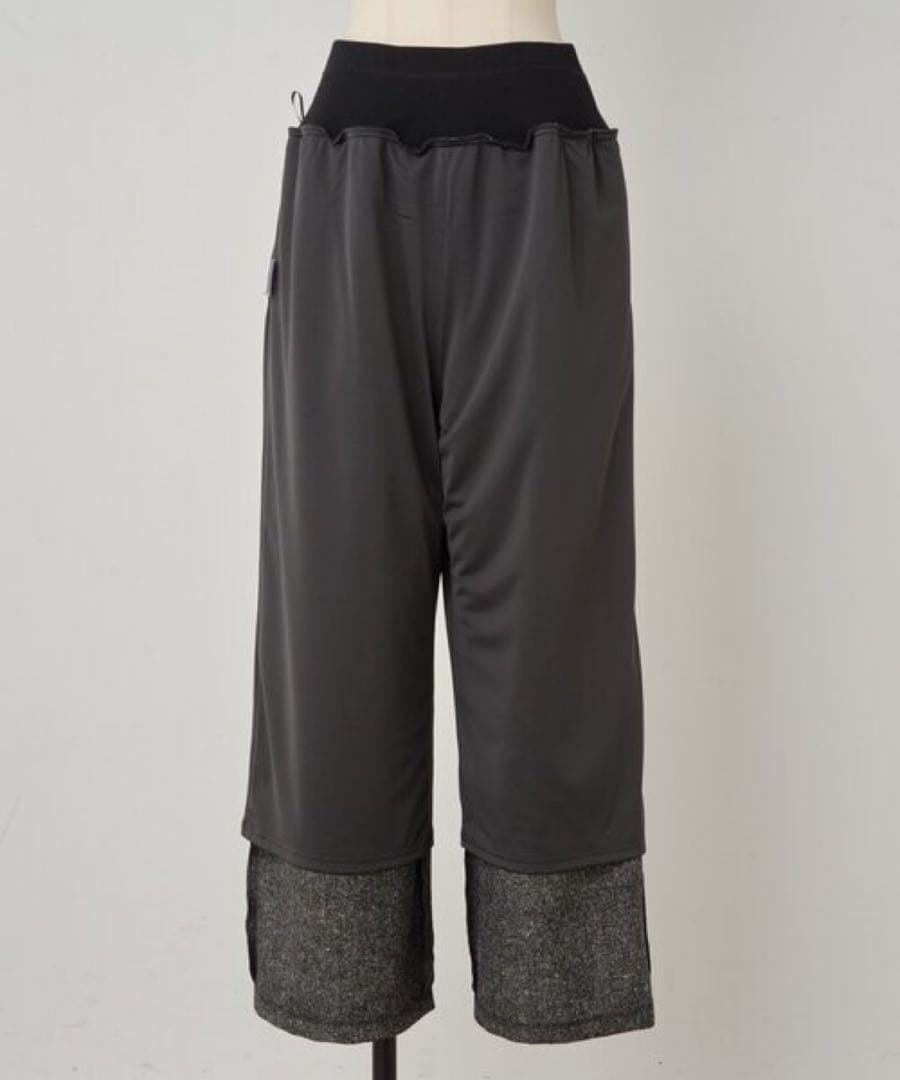 ビアズリー　ウエストリブネップツイードパンツ　ブラック　2