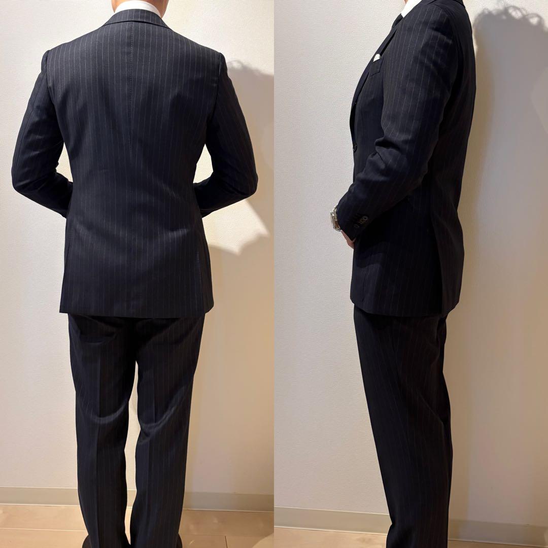 BEAMS F ビームスエフ スーツ　ネイビー 46