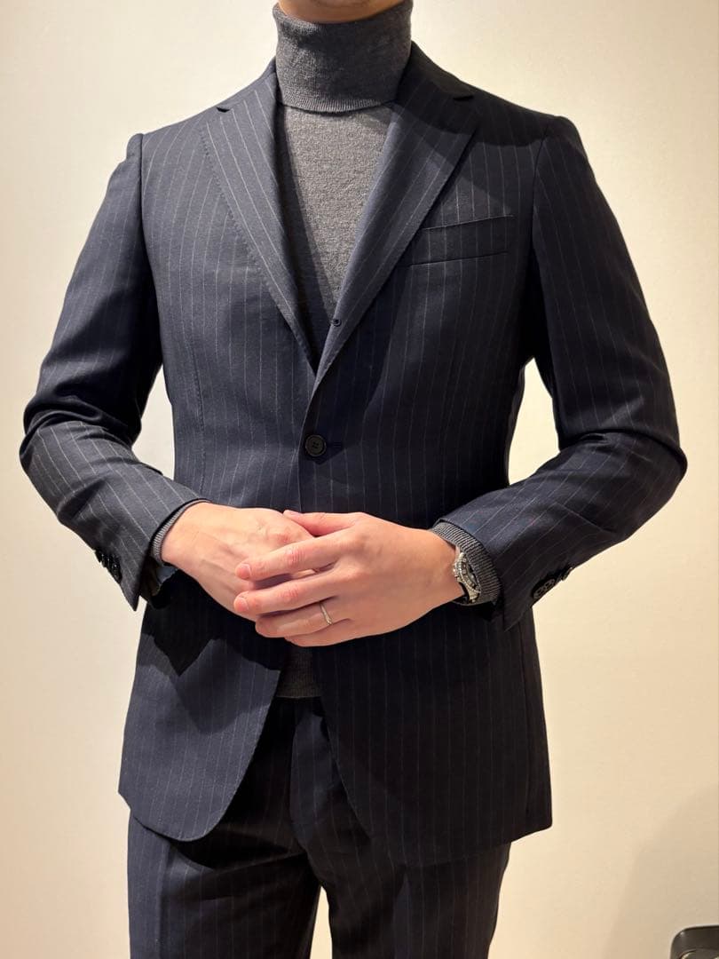 BEAMS F ビームスエフ スーツ　ネイビー 46