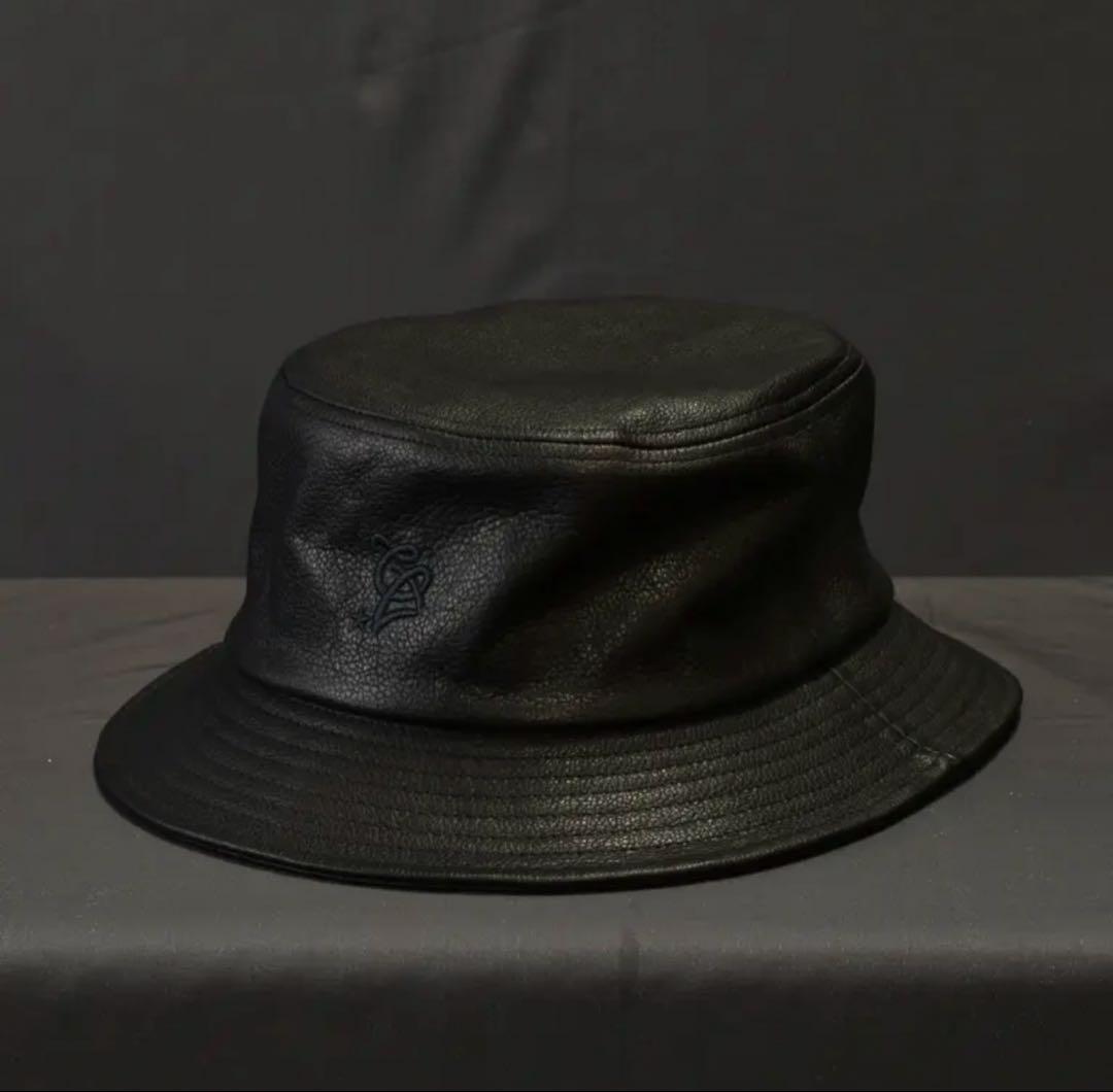 CALEE キャリー　レザーハット　バケットハット