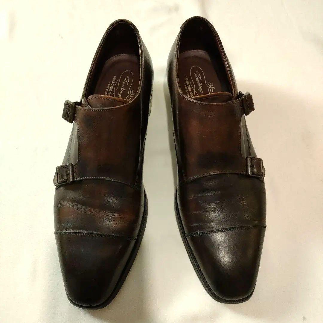 トレーディングポスト　革靴　ドレスシューズ　ダブルモンク　クロケット&ジョーンズ