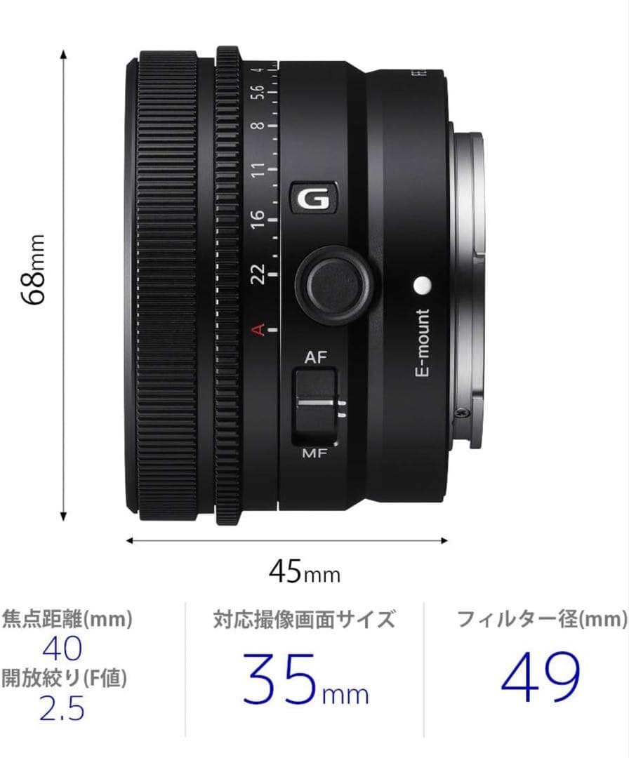 SONY α7CⅡ ボディ ＋ SONY FE40mm F2.5G