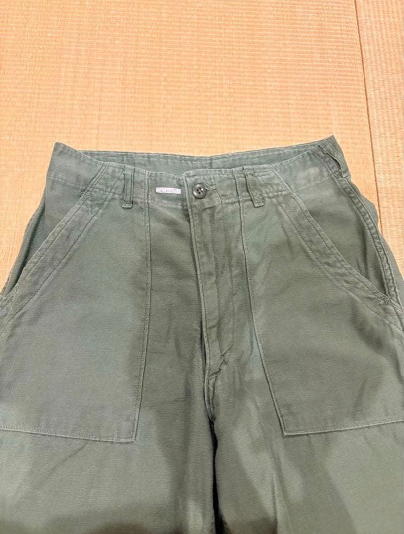 W30 L29 60s 米軍実物 ベイカー パンツ OG-107 USA製