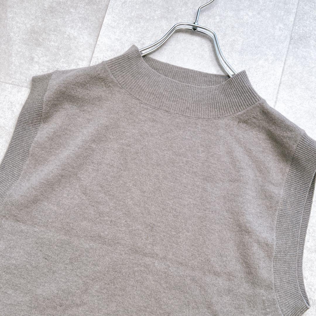 マーガレットハウエル　ウール カシミヤ ニットベスト モックネック Ⅱ 2022