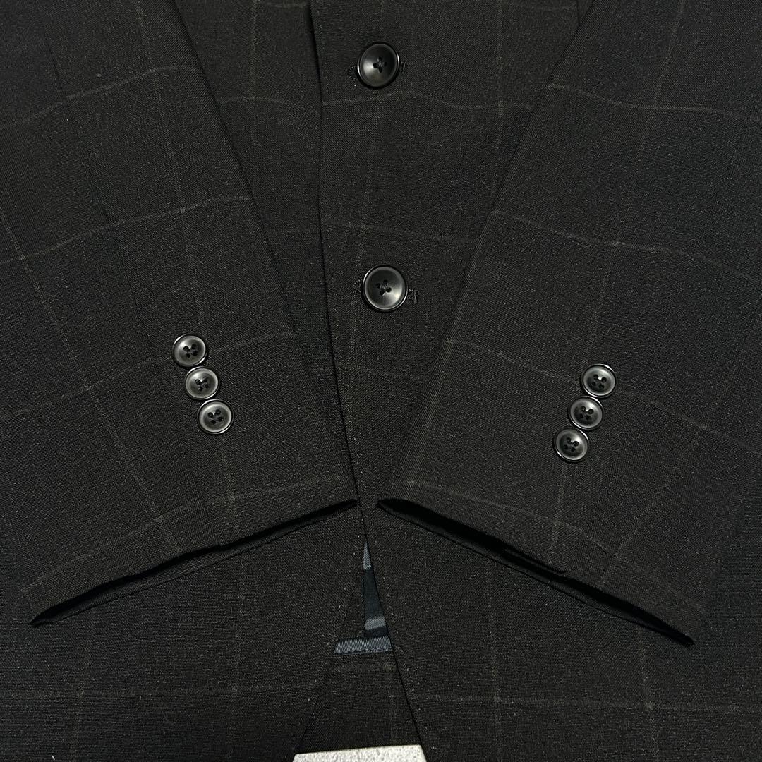 極美品【スーツセレクト】 メンズ 3ピース ペンチェック柄 ビジネススーツ 4S