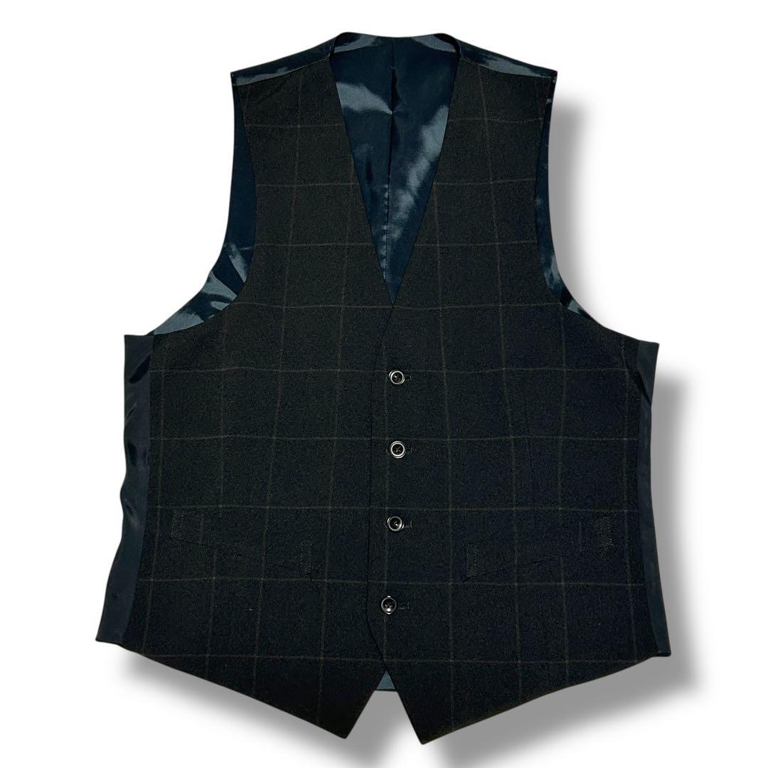 極美品【スーツセレクト】 メンズ 3ピース ペンチェック柄 ビジネススーツ 4S