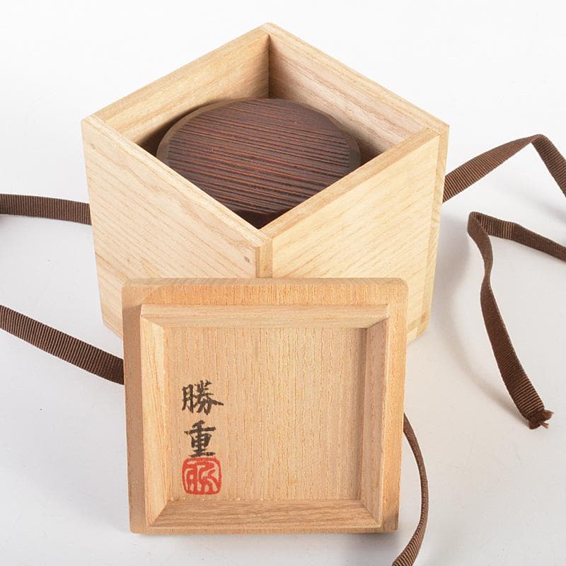 茶道具　田中勝重作　根来塗　へぎ目曲輪　金輪寺　茶器　共箱　V　6618