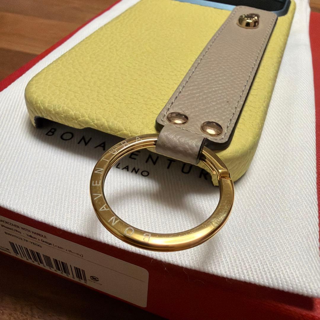 BONAVENTURA イエロー レザー iPhone17Proケース