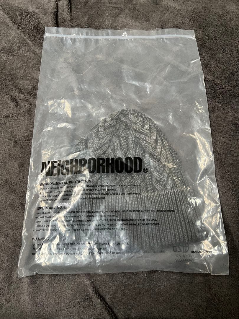 neighborhood washed cable beanie ブラック 新品