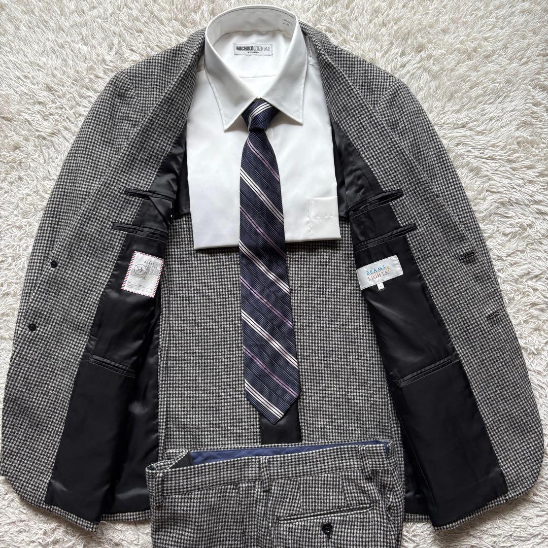 ★ギンガムチェック★ BEAMS LIGHTS セットアップ スーツ 総柄