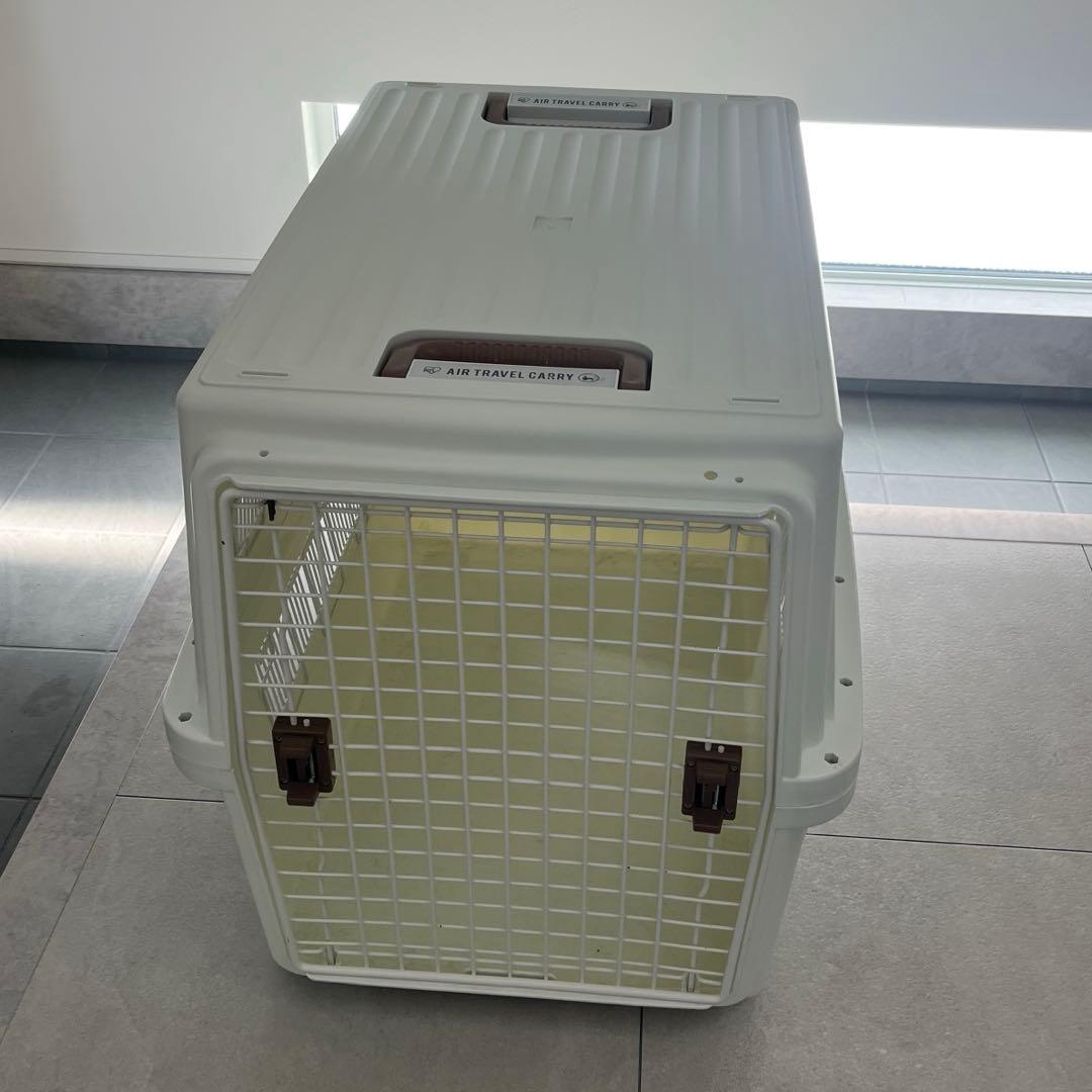 アイリスオーヤマ ペットキャリー 大型犬用 ホワイト ケージ クレート Lサイズ