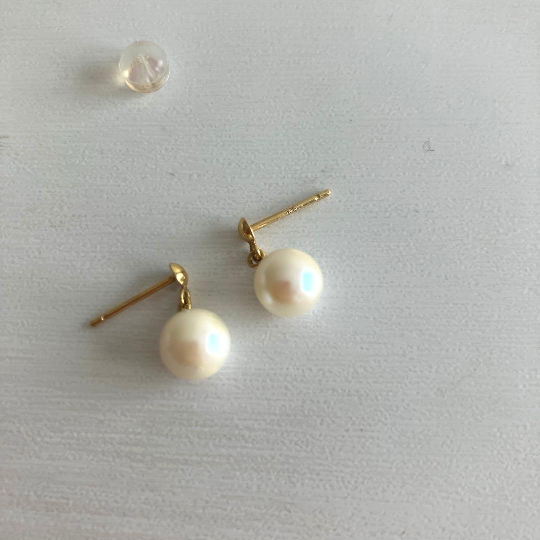 本真珠ネックレス&アコヤ真珠ピアスK18