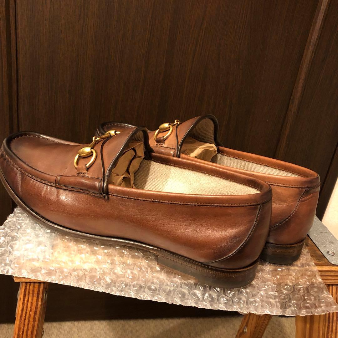 極上 GUCCI グッチ 1953 ビットモカシン ビットローファー 茶